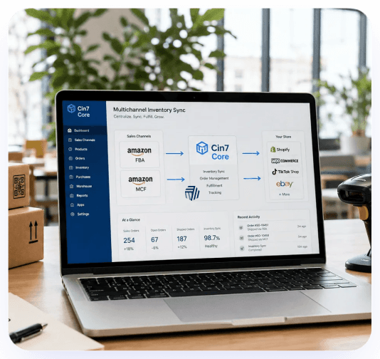 Multichannel inventory data consolidated into Cin7 Core